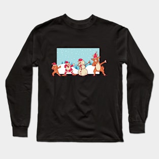 Dabbing Christmas Long Sleeve T-Shirt